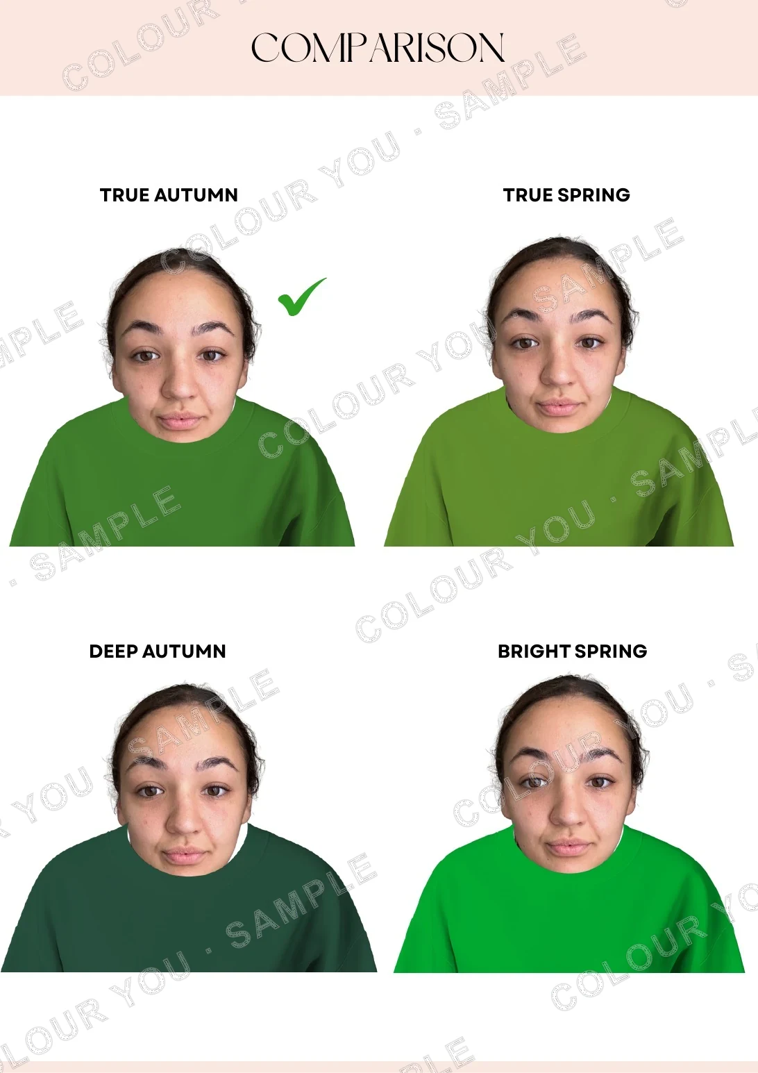 Four-season colour comparison page